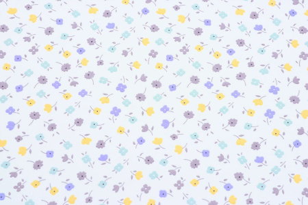 Ткань плательно-блузочная шифон, Maks Style, цветочный принт, арт. MS- 1234 D-8 C-1