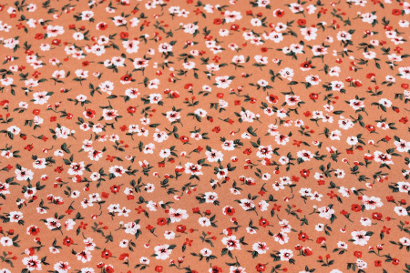 Ткань плательно-блузочная штапель, Maks Style, вискоза 100%, цветочный принт, арт. MS-1197 D-17