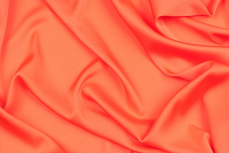Ткань плательно-блузочная однотонная Армани шелк, Maks Style, цвет оранжевый, арт 1132 D-36