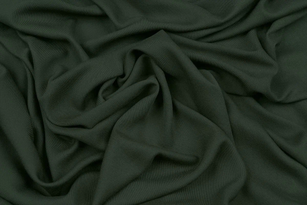 Ткань плательно-блузочная вискоза твил однотонный, Maks Style, вискоза 100%, цвет темно-зеленый, арт. 2881 D-16