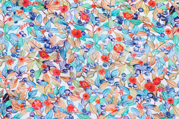 Ткань плательно-блузочная вискоза сатин, Maks Style, вискоза 100%, цветочный принт, арт. 59