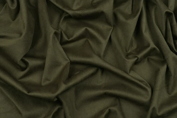 Ткань костюмная замша однотонная, Maks Style, цвет хаки, арт. MS- 3248 D-3