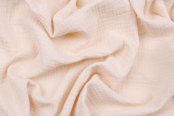 Ткань плательно-блузочная муслин однотонный, Maks Style, хлопок 100%, цвет бежевый, арт. 1162 D-4