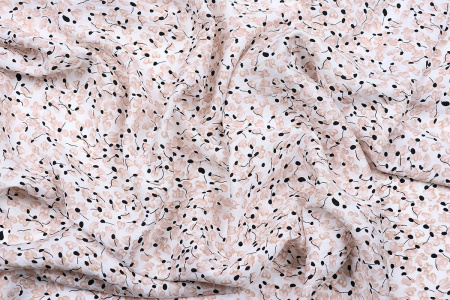 Ткань плательно-блузочная вискоза нейлон, Maks Style, вискоза 80%, нейлон 20%, цветочный принт, арт. MS- 1120 D- 12 С- 1