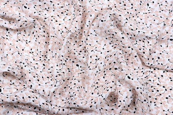 Ткань плательно-блузочная вискоза нейлон, Maks Style, вискоза 80%, нейлон 20%, цветочный принт, арт. MS- 1120 D- 12 С- 1