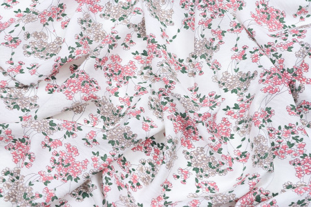 Ткань плательно-блузочная вискоза нейлон, Maks Style, вискоза 80%, нейлон 20%, цветочный принт, арт. MS- 1120 D- 5 С- 1