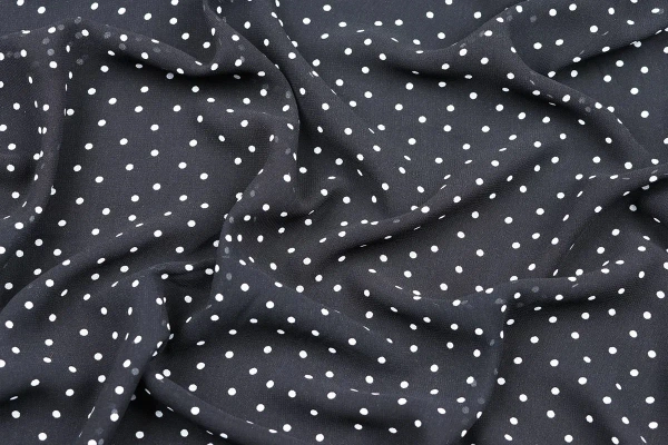 Ткань плательно-блузочная шифон, Maks Style, горох арт MS- 2206 D-B01Z2251 C-1