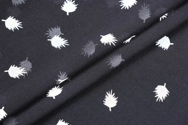 Ткань плательно-блузочная шифон, Maks Style, листья, арт MS- 1242 D-9 C-1