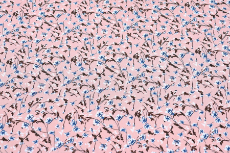 Ткань плательно-блузочная штапель, Maks Style, вискоза 100%, цвет ткани розовый, цветочный принт, арт. MS- 1226 D-31 C-2