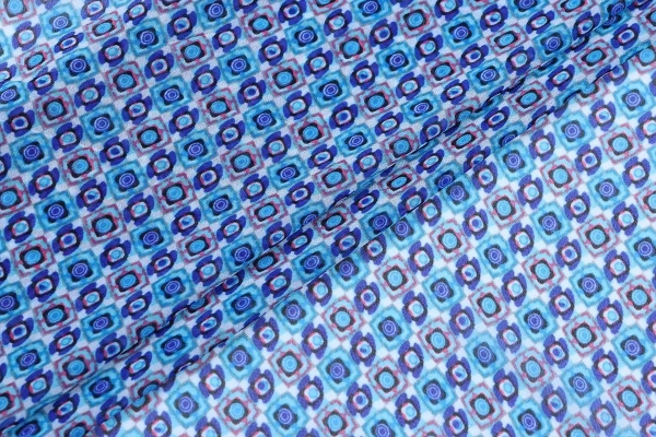 Ткань плательно-блузочная, шифон, Maks Style, цветочный принт, арт. SI-3250-18 D-PCFT082W C-2