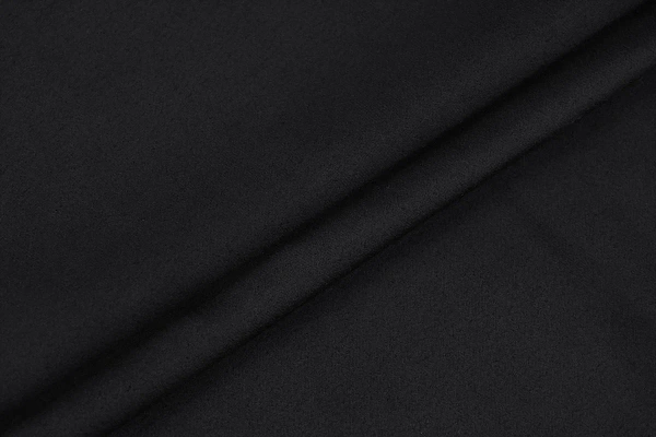 Ткань костюмная замша однотонная, Maks Style, цвет черный, арт. MS- 3248 D-12