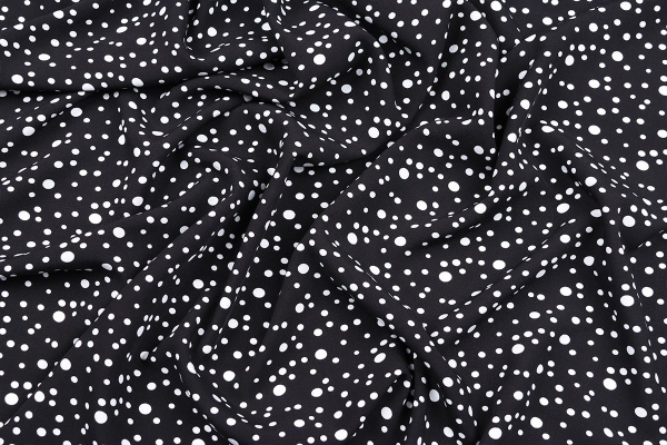 Ткань плательно-блузочная штапель, Maks Style, вискоза 100%, горох, арт. 1146 D-32 С-3