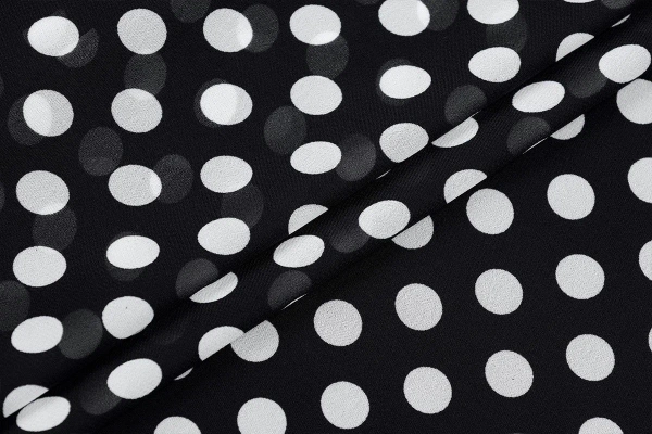 Ткань плательно-блузочная шифон, Maks Style, горох ,арт 3916-18 D-2