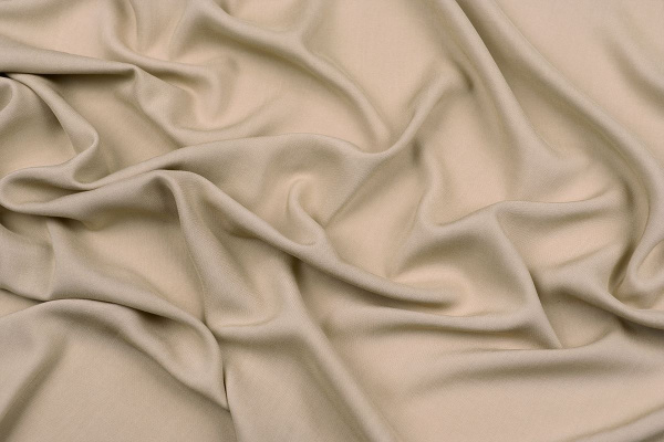 Ткань плательно-блузочная штапель однотонный, Maks Style, вискоза 100%, цвет бежевый, арт. MS- 2453 D-28