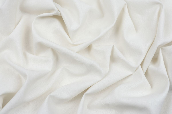 Ткань плательно-костюмная лён вискоза однотонная, Maks Style, цвет молочный, арт. MS- 1161 D-2