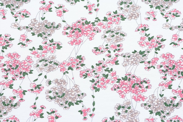 Ткань плательно-блузочная вискоза нейлон, Maks Style, вискоза 80%, нейлон 20%, цветочный принт, арт. MS- 1120 D- 5 С- 1