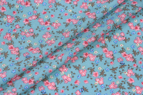 Ткань плательно-блузочная штапель, Maks Style, вискоза 100%, цветочный принт, арт. MS-1180 D-33