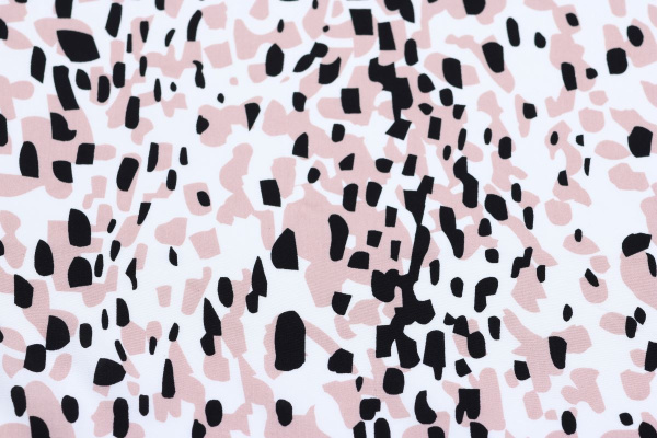 Ткань плательно-блузочная штапель, Maks Style, вискоза 100%, цвет ткани белый, арт. MS- 2208 D-6 C-1