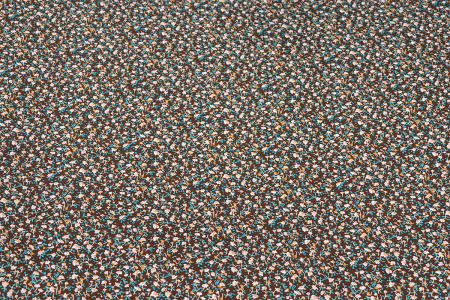 Ткань плательно-блузочная штапель, Maks Style, вискоза 100%, цвет ткани коричневый, цветочный принт, арт. MS- 2201 D-19