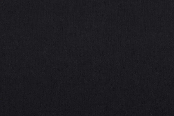 Ткань плательно-блузочная марлевка однотонная, Maks Style, хлопок 100%, цвет черный, арт. 1114 D-7