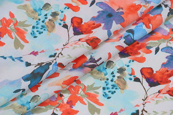 Ткань плательно-блузочная штапель, Maks Style, вискоза 100%, абстракция на сером фоне, арт. MS- 1192 D- 1