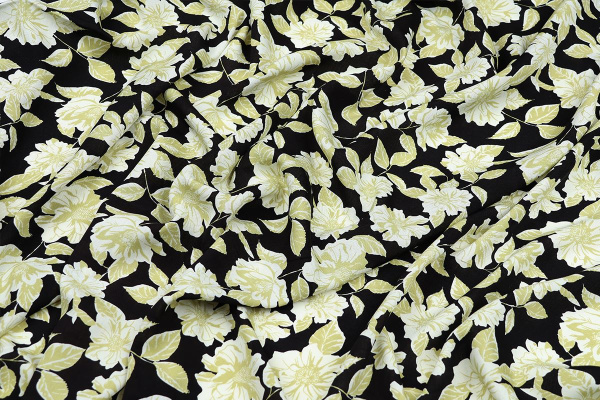 Ткань плательно-блузочная штапель, Maks Style, вискоза 100%, цветочный принт, арт. MS-1237 D-LZD621073 С-2