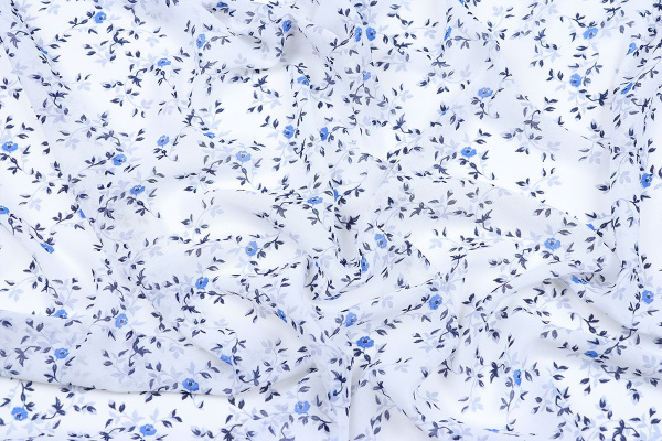 Ткань плательно-блузочная шифон, Maks Style, цветочный принт, арт. MS- 1195 D- 8 C- 1