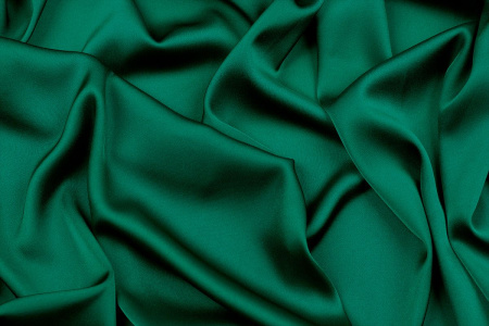 Ткань плательно-блузочная однотонная Армани шелк, Maks Style, цвет темно-зеленый, арт 1132 D-48