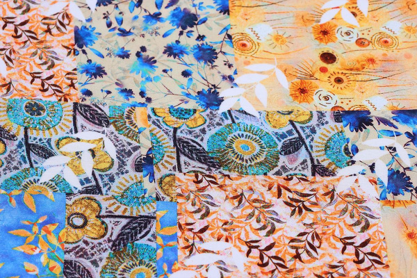 Ткань плательно-блузочная штапель, Maks Style, вискоза 100%, абстракция, арт. MS- 1192 D- 4