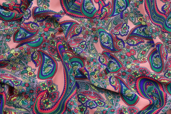 Ткань плательно-блузочная шифон, Maks Style, огурцы арт. SI-3778-18 D-1012314 C-D