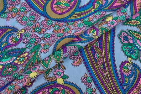 Ткань плательно-блузочная шифон, Maks Style, огурцы, арт. SI-3778-18 D-1012314 C-E