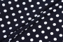 Ткань плательно-блузочная штапель, Maks Style, вискоза 100%, темно-синий принт горох, арт. MS- 1146 D-29 С-1