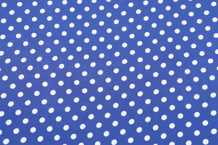 Ткань плательно-блузочная штапель, Maks Style, вискоза 100%, синий принт горох, арт. MS- 1146 D-29 С-4