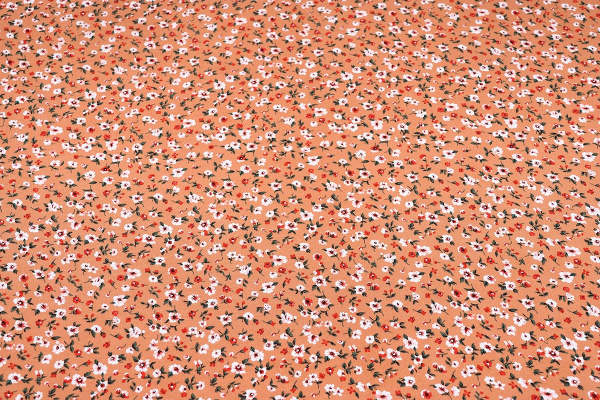 Ткань плательно-блузочная штапель, Maks Style, вискоза 100%, цветочный принт, арт. MS-1197 D-17