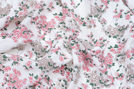 Ткань плательно-блузочная вискоза нейлон, Maks Style, вискоза 80%, нейлон 20%, цветочный принт, арт. MS- 1120 D- 5 С- 1