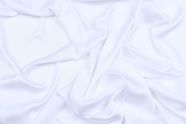 Ткань плательно-блузочная однотонная Армани шелк, Maks Style, цвет белый, арт 1132 D-1