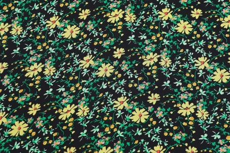 Ткань плательно-блузочная шифон, Maks Style, цветочный принт, арт. MS- 1234 D-30 C-1