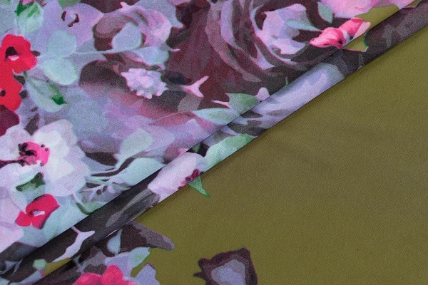 Ткань плательно-блузочная шифон,  Maks Style, цветочный принт, арт SI- 3778-18 D-1013269 C-2