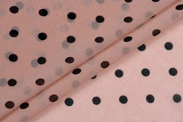 Ткань плательно-блузочная шифон, Maks Style, горох, арт MS- 1116 D-B02ZH1085 C-9