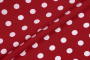 Ткань плательно-блузочная штапель, Maks Style, вискоза 100%, красный принт горох, арт. MS- 1146 D-29 С-6