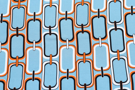 Ткань плательно-блузочная штапель, Maks Style, вискоза 100%, цепи, арт. MS- 1215 D-3