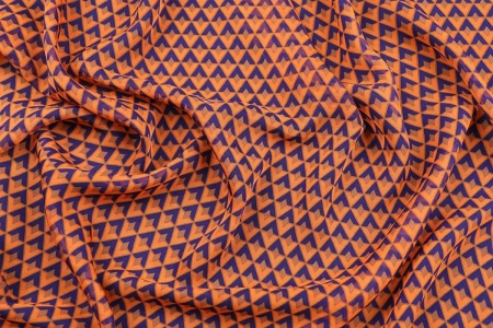 Ткань плательно-блузочная шифон, Maks Style, ромбы арт. MS- 1166 D-812 C-1