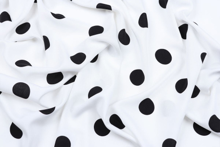 Ткань плательно-блузочная штапель, Maks Style, вискоза 100%, горох, арт. MS- 1187 D-39 С-1