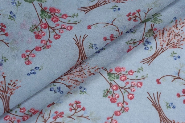 Ткань плательно-блузочная шифон, Maks Style, цветочный принт, арт.MS- 1210 D-13 C-1