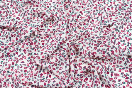 Ткань плательно-блузочная штапель, Maks Style, вискоза 100%, листья, арт. MS-1120-1 D-21