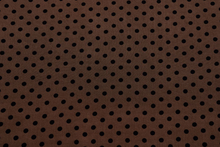 Ткань плательно-блузочная штапель, Maks Style, вискоза 100%, шоколадный принт горох, арт. MS- 1146 D-28 С-3