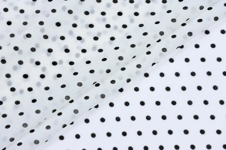 Ткань плательно-блузочная шифон, Maks Style, горох, арт MS- 1234 D-LS210578-1D C-3