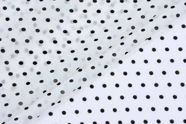 Ткань плательно-блузочная шифон, Maks Style, горох, арт MS- 1234 D-LS210578-1D C-3