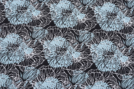 Ткань плательно-блузочная вискоза нейлон, Maks Style, вискоза 80%, нейлон 20%, цветочный принт, арт. MS- 1146 D- 46