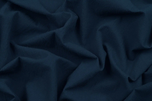 Ткань плательно-блузочная марлевка однотонная, Maks Style, хлопок 100%, цвет темно-синий,  арт. 1114 D-9
